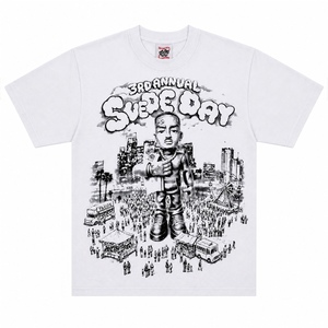 T-shirt pour homme de la 3ème édition du Suede Day, à manches courtes, imprimé, décontracté, blanc, en jersey, coupe classique, col rond - Product Image 1