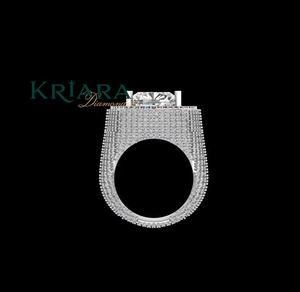 Anillo de Compromiso de Plata 925 con Diamante Cultivado en Laboratorio, Corte Brillante Redondo, Estilo Lujoso para Mujer - Product Image 1