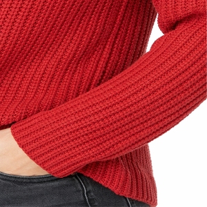 Suéter de punto acanalado para mujer, cuello redondo, suave y cálido, informal, de manga larga, elegante, cómodo y moderno. - Product Image 6