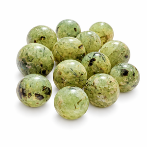 Esfera de cristal de prehnita natural, bola de prehnita verde, piedra curativa para Reiki, meditación, decoración energética, venta al por mayor - Product Image 1