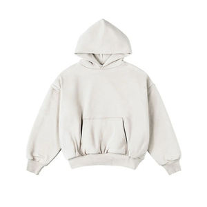 Custom <b>Men</b> Hoodie Heavyweight Fleece Oversized Boxy Streetwear <b>Pullover</b> Sweatshirt Custom Logo Wholesale - Product Image 1
