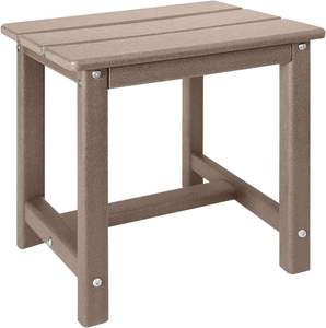 Square Outdoor <b>Table</b> Engineered Wood Modern Design Weather Resistant Leg Base for Patio Garden Decking Furniture - Product Image 1