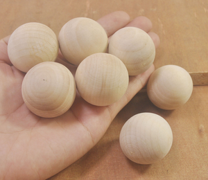 FAIZA <b>CRAFT</b> Customized Size Large Natural Paulownia <b>Wood</b> Beads Unfinished <b>Ball</b> Modern Design Floral Botanical Pattern Wedding - Product Image 5
