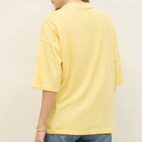 Camisetas de Mujer con Logotipo Personalizado, Color Sólido, Corte Ajustado Informal, Transpirables, Manga Corta, Cuello Redondo, Tejido de Poliéster/Algodón
