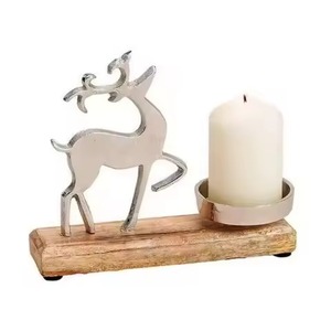 Porte-bougie en métal à motif flocon de neige pour centres de table de Noël, ambiance festive et décoration d'intérieur hivernale - Product Image 2