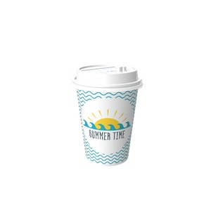 Gobelets à café en papier écologiques à paroi simple, recyclables, de qualité alimentaire, avec revêtement PE, 8 oz, personnalisables - Product Image 2