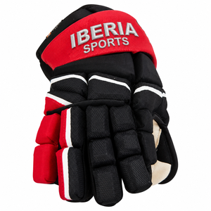 IBERIA Premium Black <b>Red</b> White Ice Hockey <b>Gloves</b> | Hockey Player <b>Gloves</b> | Custom OEM Wholesale - Product Image 2