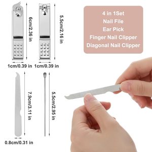Best Quality <b>Manicure</b> Pedicure <b>Kits</b> with Precision Nail Clippers Nail File and Portable Leather Storage Case - Product Image 1