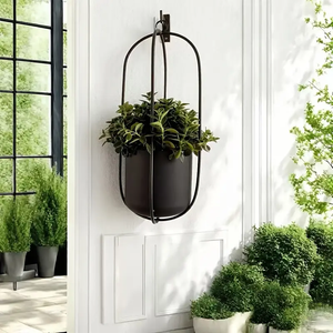 Pot de fleurs suspendu en fer, design simple et moderne, pour balcon, plantes vertes, usage domestique, à bon prix - Product Image 4