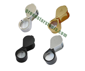 LUXURO 10X Eye Loupe Triplet 21mm Chrome Precision Jewelry Magnifier Diamond Watch Repair Optical Lens Jewelry Tool GS755 - Product Image 1