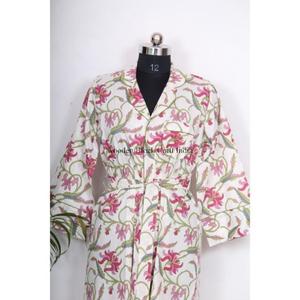 Chemise indienne imprimée la plus vendue avec ceinture à nouer, robe longue faite main indienne, chemise longue décontractée avec manches kimono larges, ethnique - Product Image 4