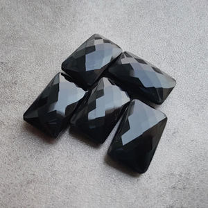 Piedra Preciosa de Ónix Negro Natural, Corte Briolette, Rectangular, Calibrada, para Joyería - Product Image 3