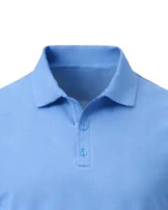 เสื้อโปโลผู้ชายสีฟ้าสกายบลูแบบสั่งทำพิเศษ ทรงคลาสสิก แขนสั้น สวมใส่สบายในฤดูร้อน รับทำโลโก้ตามสั่ง ผู้ผลิต OEM จำหน่ายส่ง - Product Image 5