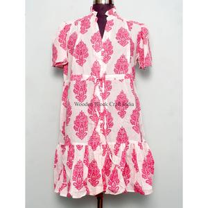 Vestidos de Playa Cortos de Verano para Mujer, Estilo Único, Hechos con Algodón Suave de Primera Calidad, Vestido de Manga Corta para Mujer - Product Image 2