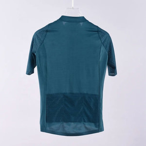 Maillot de cyclisme bleu sarcelle à manches courtes, léger et respirant, avec dos en mesh, pour hommes - Product Image 4