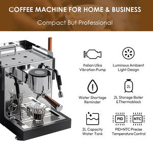 Cafetera Espresso Semiautomática con Doble Caldera, Control de Temperatura PID NTC, Todo en Uno, para Té y Café - Product Image 3