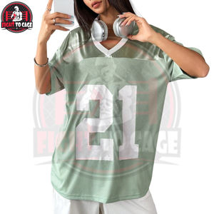 Camiseta Deportiva de Verano para Mujer, Personalizada, de Fútbol Americano, con Cuello en V, Tejido de Malla, Transpirable, Ligera y que Absorbe la Humedad - Product Image 2