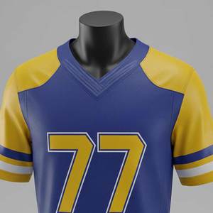 Nuevas llegadas al por mayor: Camisetas de fútbol americano unisex baratas, transpirables, de manga corta, bordadas, de todos los equipos, con logo personalizado. - Product Image 4