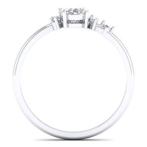 Bagues solitaires REYES personnalisées en or massif 14 carats avec diamant de laboratoire HPHT CVD pour femmes, bagues de fiançailles étincelantes, bijoux fins - Product Image 4