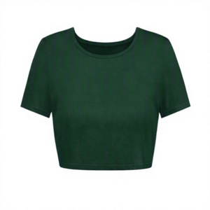 Custom Cotton Oversize Blank Plain <b>White</b> Slim Fitting Crop Top t Shirts Athletic <b>Sports</b> Gym Cropped Tee <b>Tshirt</b> Women - Product Image 4