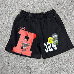 The <b>Only</b> Culture <b>Men's</b> Black Cotton Shorts Elastic Waist Street Style Letter Print Front Logo Breathable Knitted - Product Image 5