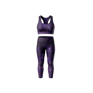 Conjuntos de Yoga para Mujer, Tendencia Actual, Transpirables, Ligeros, Personalizables, de 2 Piezas, Sólidos, Tallas Grandes, Ropa Deportiva para Gimnasio - Product Image 1