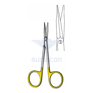 Ciseaux chirurgicaux Siegert 11,5 cm (4-1/2 pouces) droits à découper, en carbure de tungstène TC doré, en acier inoxydable - Product Image 1