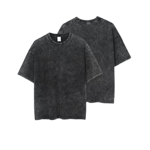 Men's Oversized Casual Short Sleeve O-Neck T-Shirt 100% Cotton Anti-Wrinkle Silk Screen Printed Solid Color Knitted Fabric - Product Image 1