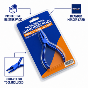 Blue Stainless Steel Chain Nose Jewelry Pliers Tapered Tip <b>Wire</b> Looping for Necklace Earring Ring Precision <b>Craft</b> Making Tool - Product Image 6