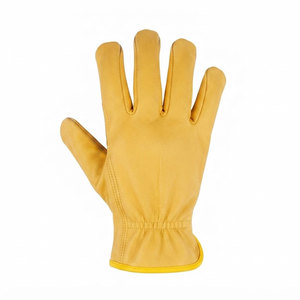 Heavy Duty Leather Work <b>Gloves</b> with Abrasion Resistance and Anti-Slip Palm for General Purpose Use - Product Image 2