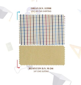 Tissu vertical et horizontal de costume de plaine de viscose de polyester de chemise de coton de polyester pour des uniformes d'habillement - Product Image 5