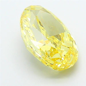 Pierre précieuse certifiée CVD, pierre de luxe étincelante pour bijoux fins, magnifique diamant de laboratoire de couleur jaune intense, taille ovale - Product Image 4