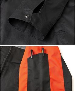 Combinaison de travail unisexe personnalisée en coton réfléchissant haute visibilité, infroissable, sans couture, bicolore, avec écran de détection des aiguilles - Product Image 3