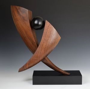 Sculpture en bois créative, artisanalement sculptée à la main, pièce maîtresse décorative pour salon, hôtel, bureau, réception - Product Image 2