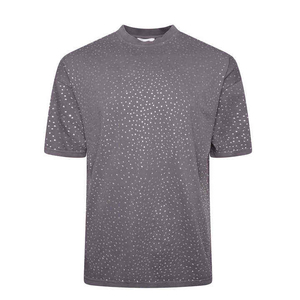 Trendy Sparkle Tee Soft Comfortable Streetwear Top for Casual Outfits Parties Events and Daily Fashion Mens Rhinestone <b>T</b> <b>Shirt</b> - Product Image 1