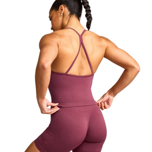 Débardeur personnalisé pour femme, dos nageur, à bretelles, respirant, extensible, pour fitness, gym, entraînement, course, yoga, vêtements de sport - Product Image 2
