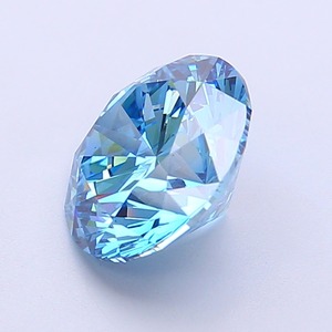 Diamant CVD de laboratoire taille ronde, 2,09 carats, couleur bleu vif fantaisie, clarté VS1, polissage excellent, pierre brute de qualité supérieure pour bague - Product Image 3
