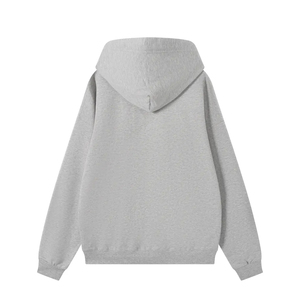 เสื้อฮู้ดลำลองผู้ชายและผู้หญิง ทรงหลวม สีพื้น ผ้าคุณภาพสูง ไหล่ตก - Product Image 2