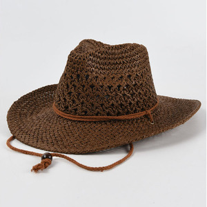 Panama Soft Paper Adjustable Hat for Men Women Summer Breathable Travel Beach Solid Wide Brim <b>Sunscreen</b> - Product Image 3