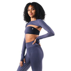 Camiseta Corta para Mujer, Color Azul Ancla, Suave y Elástica, Manga Corta, para Gimnasio, Yoga, Entrenamiento - Product Image 2