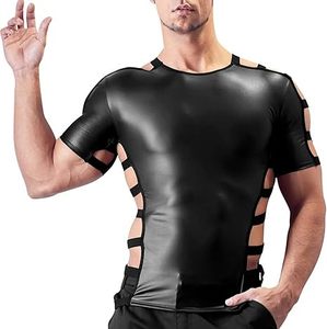 Débardeur en similicuir pour homme, T-shirt décontracté respirant de haute qualité pour la gym, personnalisable - Product Image 1
