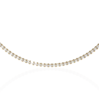 Luxuriöse Smaragdschliff Labor-Diamant Tennis-Kette Halskette CVD HPHT IGI Zertifiziert 14K Massivgold Diamantkette Halsschmuck