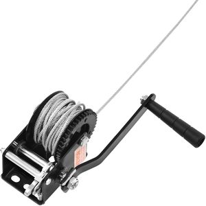 Winche de Manivela para Remolque de Barcos de Alta Resistencia con Capacidad de Arrastre de 800 Libras, Cable de Acero de 33 Pies y Manivela Bidireccional - Product Image 1