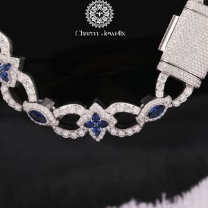 Charm Jewells Moissanite <b>Statement</b> <b>Necklace</b> Ball Link Chain 14K Gold Plated 925 Silver Unisex Luxury Hip Hop IGI Certified Party - Product Image 5