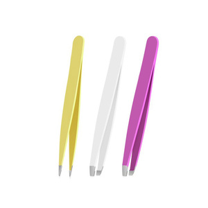Pinzas para Cejas de Diseño Superior y Buena Calidad, Pinzas Profesionales de Metal con Punta Inclinada para Depilación de Cejas - Product Image 2