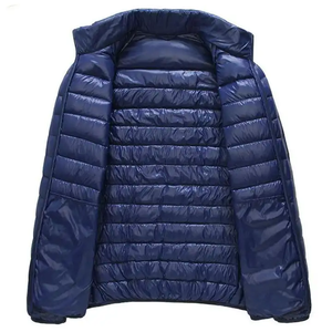 Chaqueta de lona acolchada de invierno, color sólido, cortavientos, cálida, transpirable, con cremallera, estilo urbano, marca privada - Product Image 3