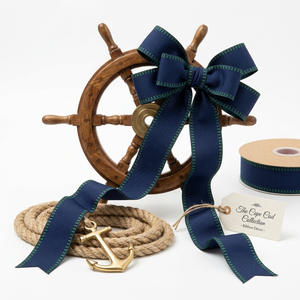 Ruban gros-grain plissé bleu marine et vert de 25 mm pour garniture d'uniforme, emballage cadeau, artisanat, couture et décoration – Fournisseur Fabricant - Product Image 2