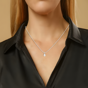 Collar con Colgante Solitario de Diamante Cultivado en Laboratorio CVD, Estilo Étnico, Chapado en Oro de 10K, Certificado GIA, Brillo Eterno, Regalo de Joyería para Mujer - Product Image 5