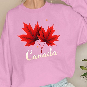 เสื้อสเวตเชิ้ตผู้หญิงใบเมเปิ้ลแดงแคนาดา - Product Image 4