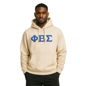 เสื้อฮู้ดดี้สีพื้น แบรนด์ Phi Beta Sigma ผ้าฝ้ายพรีเมียม สำหรับสมาคมพี่น้องชาวกรีก ปักลายตามสั่ง Divine Nine HBCU Greek Life - Product Image 1
